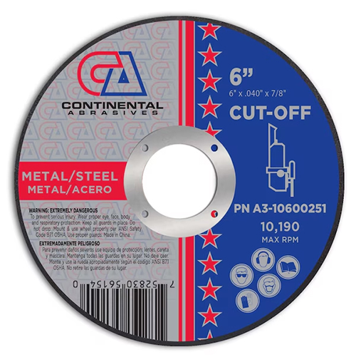 6" CONTINENTAL TYPE 1CUTTING DISC