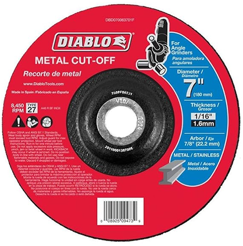 7" DIABLO CUTTING DISC