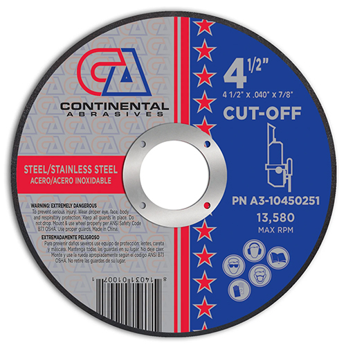 4.5" CONTINENTAL TYPE 1 CUTTING DISC